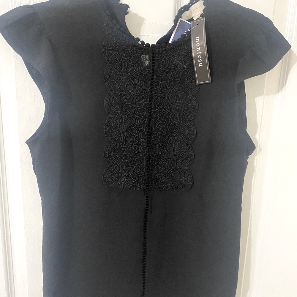 Black Monteau Blouse NWT